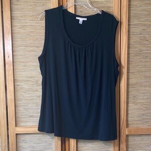 Basic black knit shell - 2X